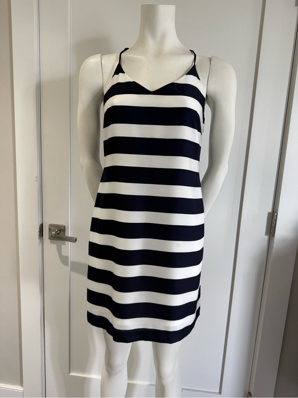 J. Crew Navy and White Striped Mini Dress